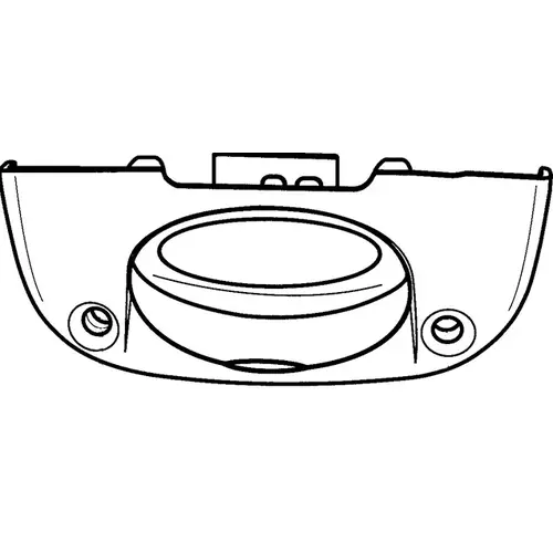 Brixwell Sash Lock with Cover White Pro Latch with 2-1/16" Width, Curved Housing Form, Central Circular Section, Dual Mounting Holes and Integrated Cover Profile Brixwell Sash Lock with Cover White Pro Latch with 2-1/16" Width, Curved Housing Form, Central Circular Section, Dual Mounting Holes and Integrated Cover Profile