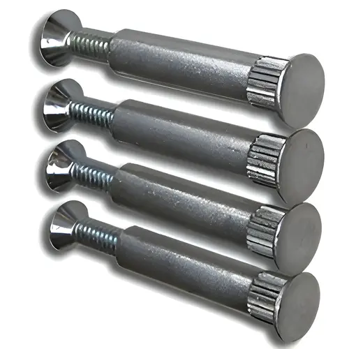 International 1800 Series Surface Mount Closer Sex Nuts, Aluminum Finish, 4 Pack, For 1-3/4" Thick Doors, Set Of 4