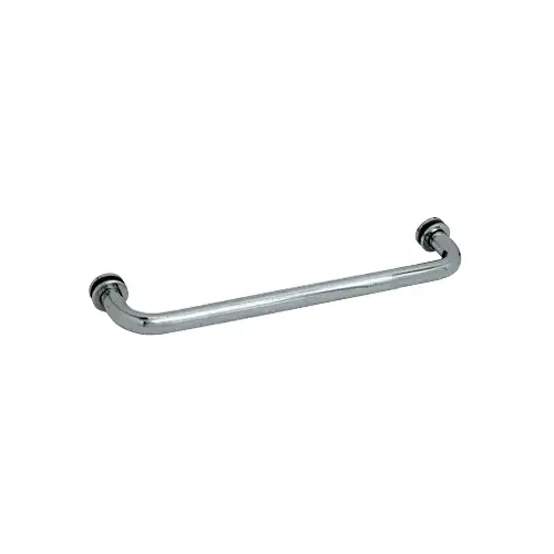 Polished Nickel 12" Single-Sided Towel Bar for Glass Polished Nickel 12" Single-Sided Towel Bar for Glass