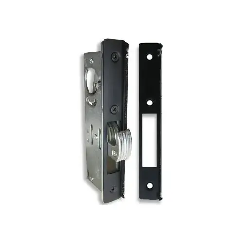 International Radius Weatherstripped Hook Latch Deadlock Face Plate Anodized Black International Radius Weatherstripped Hook Latch Deadlock Face Plate Anodized Black
