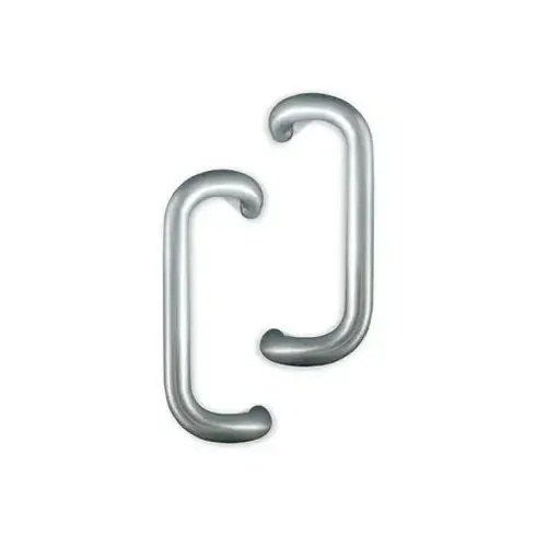 International 9" Solid Aluminum Offset Pull Set For Storefront Doors Anodized Dull Aluminum International 9" Solid Aluminum Offset Pull Set For Storefront Doors Anodized Dull Aluminum