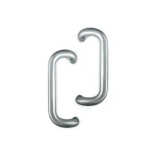International 10" Solid Aluminum Offset Pull Set For Storefront Doors Anodized Dull Aluminum International 10" Solid Aluminum Offset Pull Set For Storefront Doors Anodized Dull Aluminum
