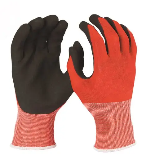 Medium Red Nitrile Level 1 Cut Resistant Dipped Work Gloves - pack of 12 Medium Red Nitrile Level 1 Cut Resistant Dipped Work Gloves - pack of 12