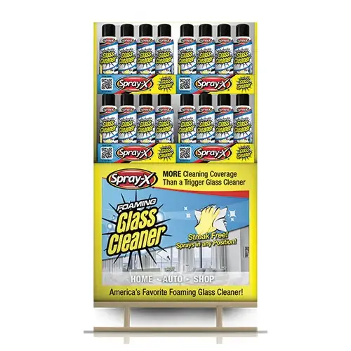 Spray-X Quarter Pallet End Cap 192 Cans 4 Cans per Pack Made in USA Ammonia And Streak Free Spray-X Quarter Pallet End Cap 192 Cans 4 Cans per Pack Made in USA Ammonia And Streak Free