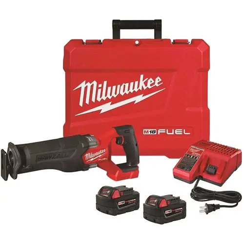 M18 FUEL 18-Volt Lithium-Ion Brushless Cordless SAWZALL Reciprocating Saw Kit w/Two 5.0 Ah Batteries Charger & Hard Case M18 FUEL 18-Volt Lithium-Ion Brushless Cordless SAWZALL Reciprocating Saw Kit w/Two 5.0 Ah Batteries Charger & Hard Case