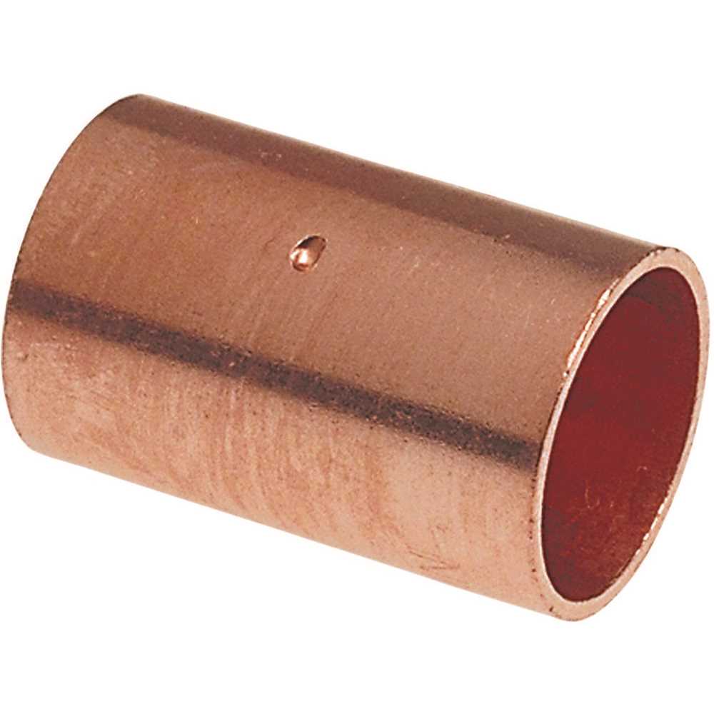 NIBCO I60058 5/8 in. Copper Pressure Cup x Cup Coupling Fitting with Dimple Stop