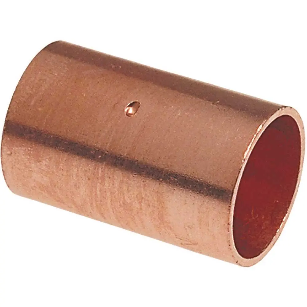NIBCO 1/2 in. Copper Pressure Cup x Cup Coupling Fitting with Dimple Stop I60012