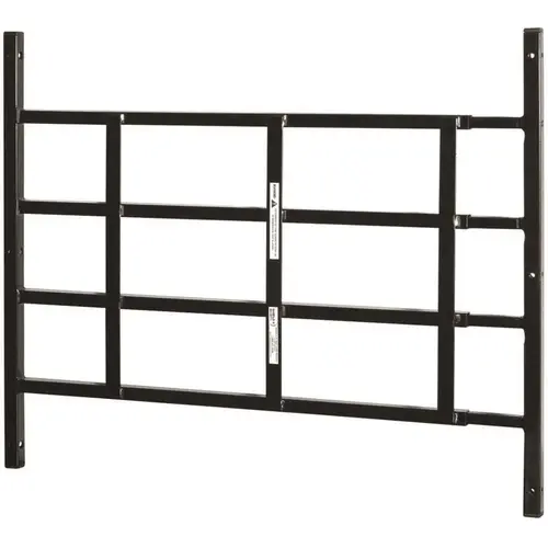 31 in. to 54 in. x 21-1/2 in. Steel Black 4-Bar Fixed Window Guard NON-EGRESS 31 in. to 54 in. x 21-1/2 in. Steel Black 4-Bar Fixed Window Guard NON-EGRESS