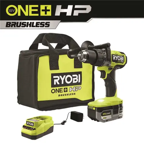 ONE+ HP 18V Brushless Cordless 1/2 in. Hammer Drill Kit with (1) 4.0 Ah HIGH PERFORMANCE Battery, Charger, and Tool Bag ONE+ HP 18V Brushless Cordless 1/2 in. Hammer Drill Kit with (1) 4.0 Ah HIGH PERFORMANCE Battery, Charger, and Tool Bag