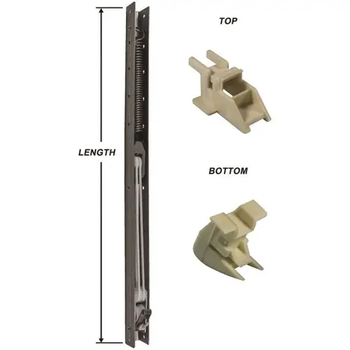 20 in. L x 9/16 in. W x 5/8 in. D Window Channel Balance 1930 with Top and Bottom End Brackets Attached - pack of 4