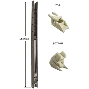 STRYBUC INDUSTRIES 60-263-1H4 27 in. L x 9/16 in. W x 5/8 in. D Window Channel Balance 2630 with Top and Bottom End Brackets Attached - pack of 4