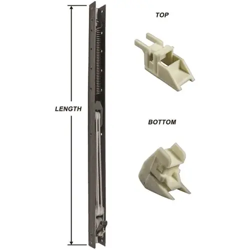 21 in. L x 9/16 in. W x 5/8 in. D Window Channel Balance 2030 with Top and Bottom End Brackets Attached - pack of 4 21 in. L x 9/16 in. W x 5/8 in. D Window Channel Balance 2030 with Top and Bottom End Brackets Attached - pack of 4