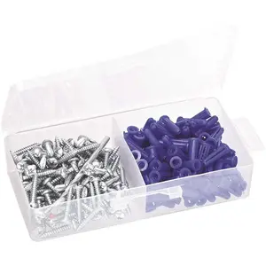 Lindstrom TPB1416CDBOX #14-#16 Conical Plastic Anchor Kit in Plastic Case (50 Anchors, 50 Screws & 1 Drill Bit) - pack of 100