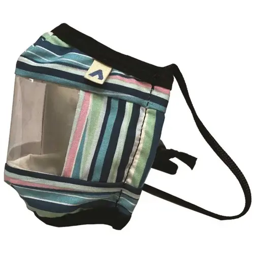 Kids Adjustable Communication Mask Teal Stripes