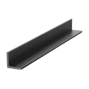 CRL D1627BL Black Electro-Static Paint 1/2" Aluminum Angle Extrusion 144" Stock Length