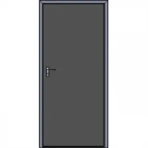 Armortex 1DFHF3684BR3 36" W X 84" H Hollow Metal Bullet Resistant Door And Frame Assembly With Flush Ballistic Level 3