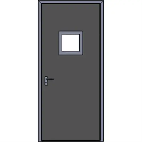 Custom Hollow Metal Bullet Resistant Door And Frame Assembly With View Lite Custom Hollow Metal Bullet Resistant Door And Frame Assembly With View Lite