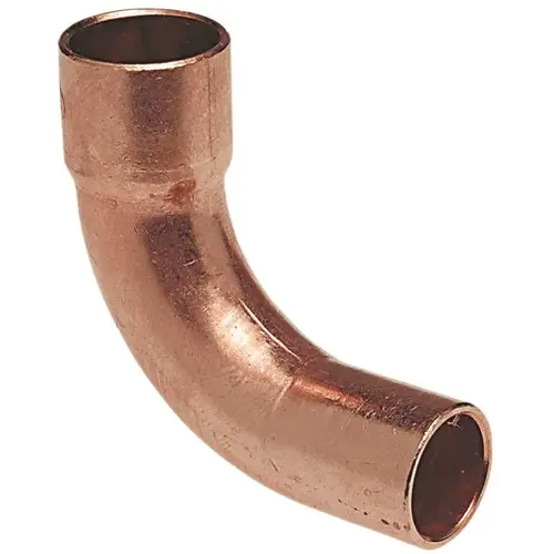 3/4 in. Copper Pressure FTG x Cup 90 Degree Long Radius Elbow Fitting 3/4 in. Copper Pressure FTG x Cup 90 Degree Long Radius Elbow Fitting