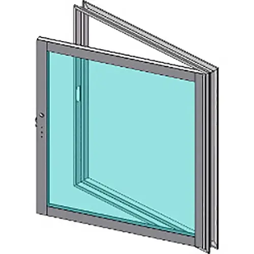 Operable Transaction Window Armortex 1HMWOF Custom Hollow Metal Transaction Windows Operable Frame ...