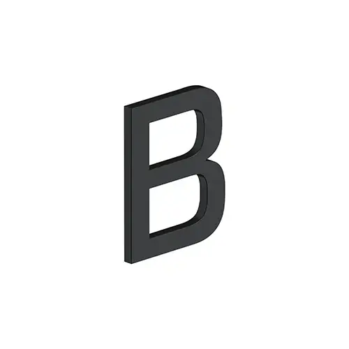 4" LETTER B, E SERIES WITH RISERS, STAINLESS STEEL in Paint Black 4" LETTER B, E SERIES WITH RISERS, STAINLESS STEEL in Paint Black