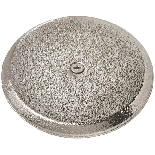 5 in. Plastic Flat Cleanout Cover Plate in Chrome 5 in. Plastic Flat Cleanout Cover Plate in Chrome