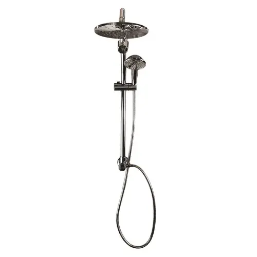 ShowerRail 5-Spray Round Hand Shower with 9 in. Rain Shower Head with Drill-Free Slide Bar in Chrome ShowerRail 5-Spray Round Hand Shower with 9 in. Rain Shower Head with Drill-Free Slide Bar in Chrome