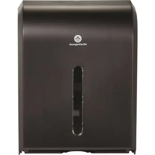 Georgia-Pacific Pro Paper Towel Dispenser 11.125X13.625 IN Wall Mount Black C-Fold Multifold Combination Fold