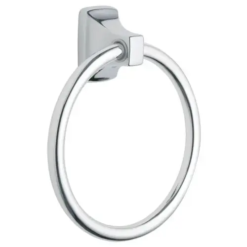 Contemporary Towel Ring with Metal Ring Bright Chrome Finish Contemporary Towel Ring with Metal Ring Bright Chrome Finish