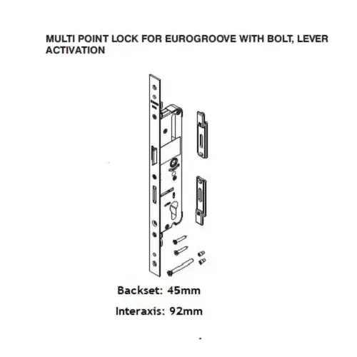 Balcony Door Lock With Bolt 45/92 Stainless Steel Balcony Door Lock With Bolt 45/92 Stainless Steel