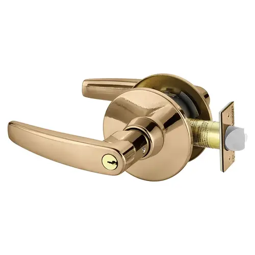 Cylindrical Lock Bright Bronze Clear Coated Cylindrical Lock Bright Bronze Clear Coated