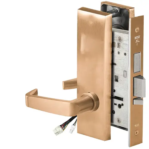 Electric Mortise Lock Satin Bronze Clear Coated Electric Mortise Lock Satin Bronze Clear Coated