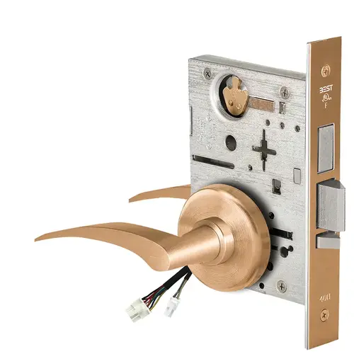 Electric Mortise Lock Satin Bronze Clear Coated Electric Mortise Lock Satin Bronze Clear Coated