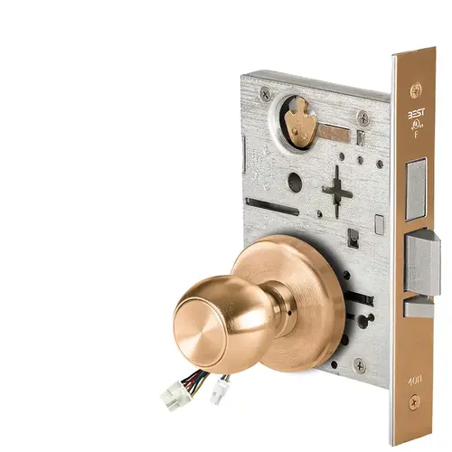 Electric Mortise Lock Satin Bronze Clear Coated Electric Mortise Lock Satin Bronze Clear Coated