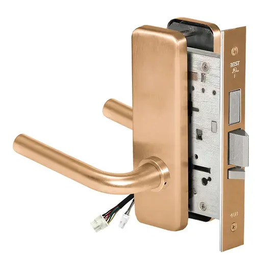 Electric Mortise Lock Satin Bronze Clear Coated Electric Mortise Lock Satin Bronze Clear Coated