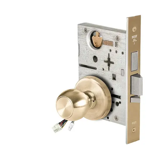 Electric Mortise Lock Satin Brass Electric Mortise Lock Satin Brass