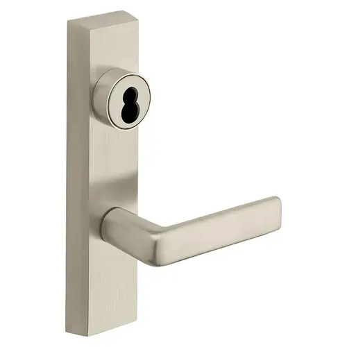 ET Lever Exit Device Trim Satin Nickel Plated Clear Coated ET Lever Exit Device Trim Satin Nickel Plated Clear Coated