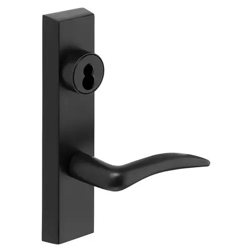 Grade 1 Exit Device Trim, Classroom Security Function, Key Outside Retracts Latch, Key Inside Unlocks/Locks Outside Trim, For Surface Vertical Rod and Mortise (8700, 8900 Series) Devices, Sargent LFIC Less Core, A Lever, LHR, Black Suede Powder Coat Black Suede Powder Coat Grade 1 Exit Device Trim, Classroom Security Function, Key Outside Retracts Latch, Key Inside Unlocks/Locks Outside Trim, For Surface Vertical Rod and Mortise (8700, 8900 Series) Devices, Sargent LFIC Less Core, A Lever, LHR, Black Suede Powder Coat Black Suede Powder Coat