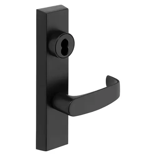 Grade 1 Exit Device Trim, Classroom Function, Freewheeling Trim, Key Outside Unlocks/Locks Trim, For Surface Vertical Rod and Mortise (8700, 8900 Series) Devices, SFIC Prep Less Core, L Lever, LHR, Black Suede Powder Coat Black Suede Powder Coat Grade 1 Exit Device Trim, Classroom Function, Freewheeling Trim, Key Outside Unlocks/Locks Trim, For Surface Vertical Rod and Mortise (8700, 8900 Series) Devices, SFIC Prep Less Core, L Lever, LHR, Black Suede Powder Coat Black Suede Powder Coat