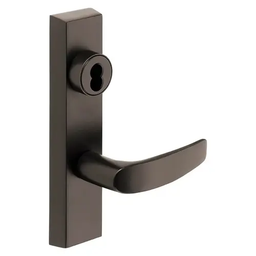 ET Lever Exit Device Trim Oxidized Satin Bronze Relieved Clear Coated ET Lever Exit Device Trim Oxidized Satin Bronze Relieved Clear Coated