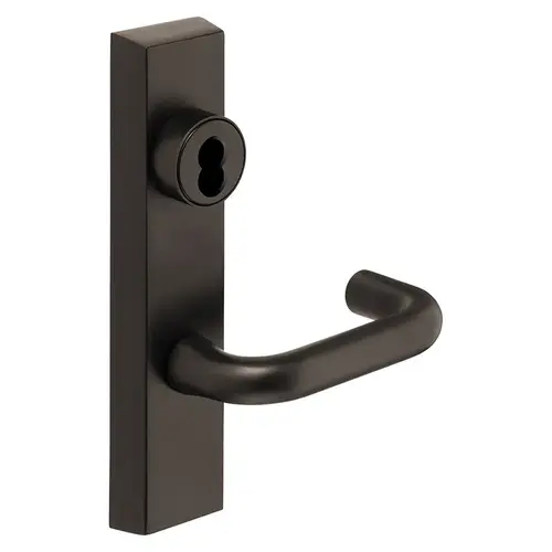 Grade 1 Exit Device Trim, Classroom Function, Key Outside Unlocks/Locks Trim, For Surface Vertical Rod and Mortise (8700, 8900 Series) Devices, SFIC Prep Less Core, J Lever, LHR, Dark Oxidized Statuary Bronze Clear Coated Dark Oxidized Statuary Bronze Clear Coated Grade 1 Exit Device Trim, Classroom Function, Key Outside Unlocks/Locks Trim, For Surface Vertical Rod and Mortise (8700, 8900 Series) Devices, SFIC Prep Less Core, J Lever, LHR, Dark Oxidized Statuary Bronze Clear Coated Dark Oxidized Statuary Bronze Clear Coated