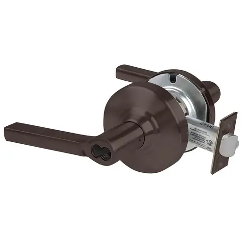 Grade 1 Entrance/Office Lock, Latitude Lever, SFIC Prep Less Core, 3-3/4 In. Backset, Oil Rubbed Bronze Finish, Non-handed Oil Rubbed Bronze Grade 1 Entrance/Office Lock, Latitude Lever, SFIC Prep Less Core, 3-3/4 In. Backset, Oil Rubbed Bronze Finish, Non-handed Oil Rubbed Bronze