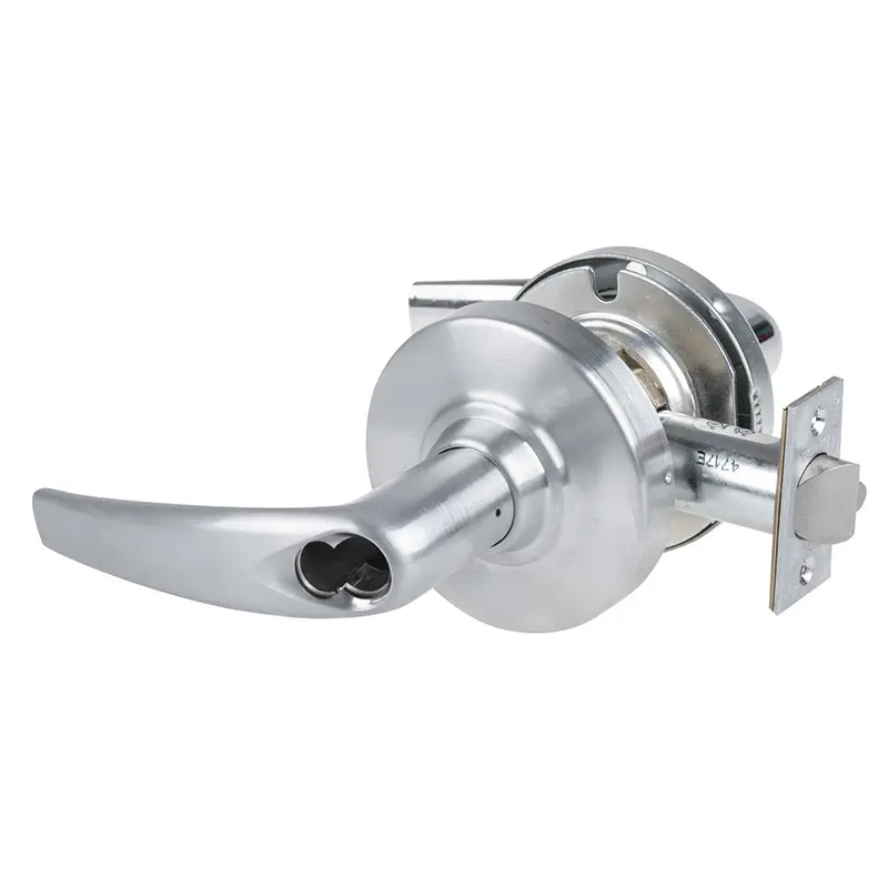 Schlage Commercial ND Series Vandlgard Vestibule Small Format Less Core Athens with 13-247 Latch 10-025 Strike Satin Chrome Finish ND93BD ATH 626
