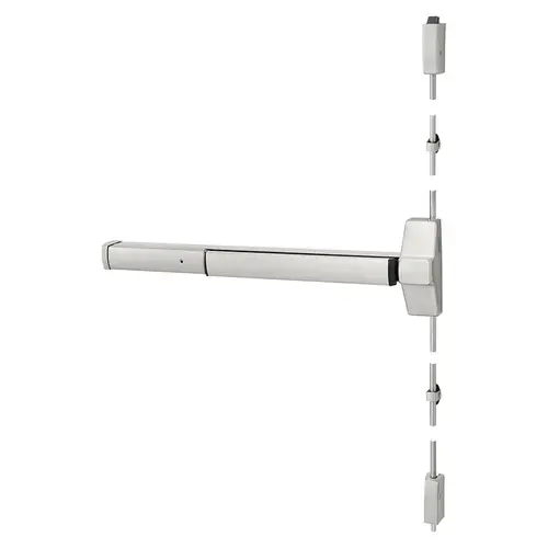 Electrified Exit Device Satin Stainless Steel Electrified Exit Device Satin Stainless Steel