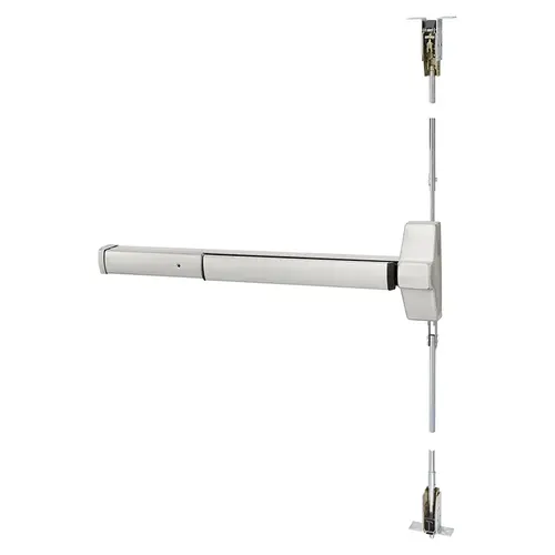Electrified Exit Device Satin Stainless Steel Electrified Exit Device Satin Stainless Steel