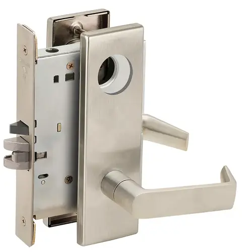 Mortise Lock Satin Nickel Plated Clear Coated Mortise Lock Satin Nickel Plated Clear Coated