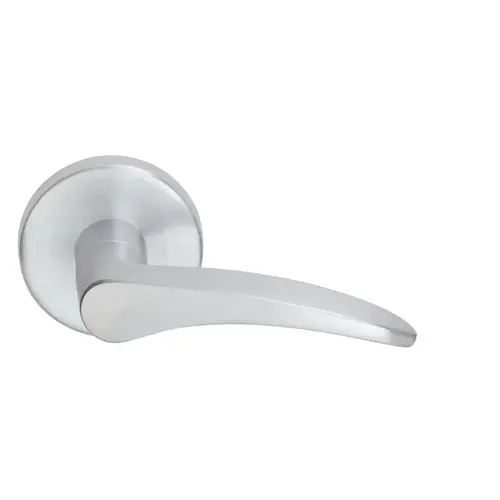 Exterior Lever Assembly with Right Hand 12 Lever and A Rose Satin Chrome Finish Exterior Lever Assembly with Right Hand 12 Lever and A Rose Satin Chrome Finish