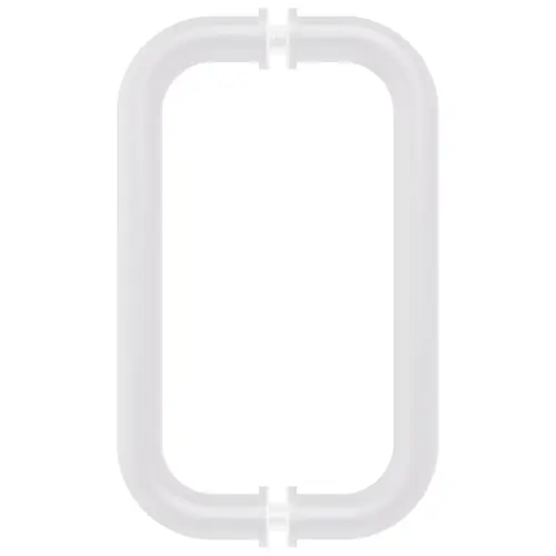 BM Series 8" Tubular Back-To-Back Pull Handle, Brass Material, 8" Center To Center, White Finish BM Series 8" Tubular Back-To-Back Pull Handle, Brass Material, 8" Center To Center, White Finish