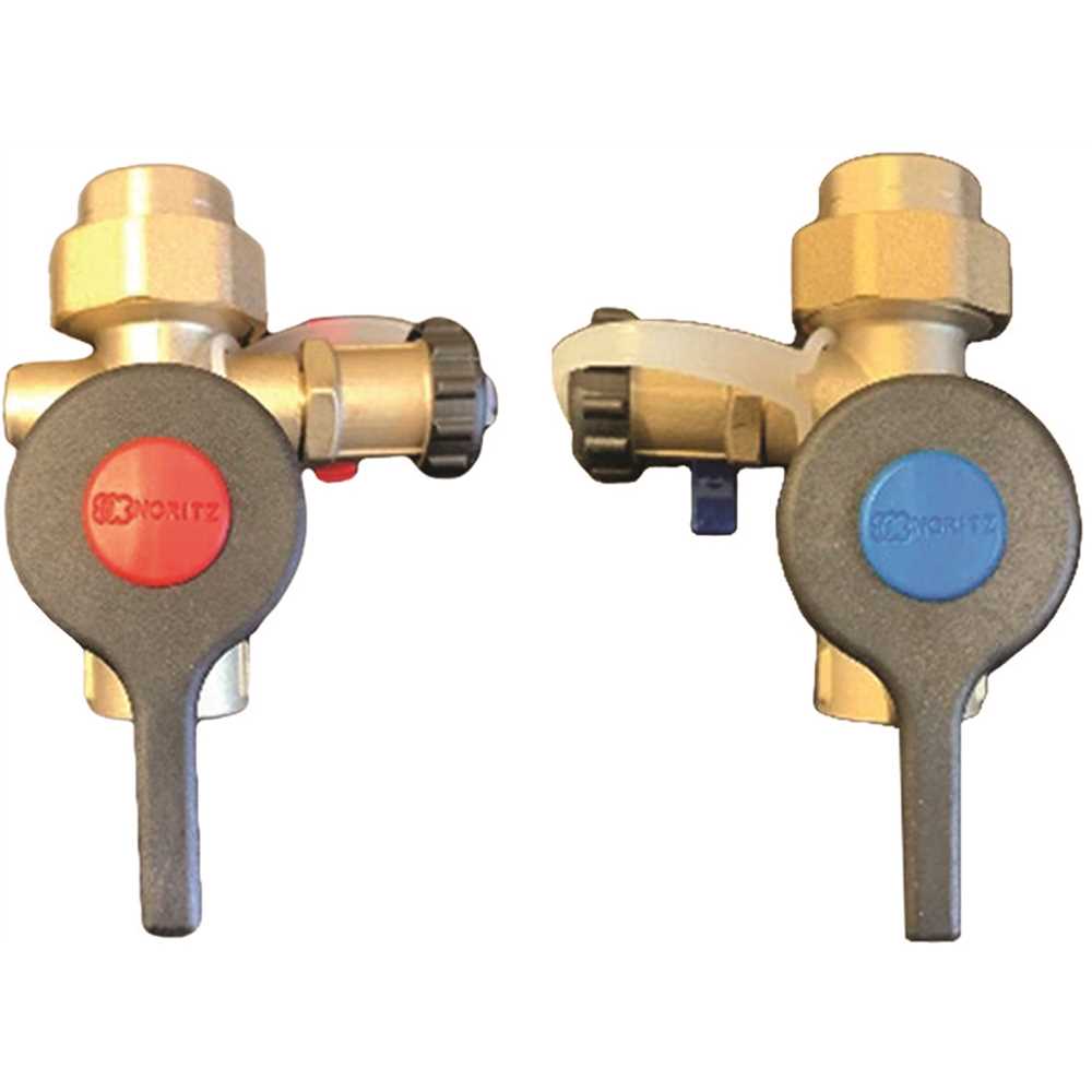 Noritz IK-WV-200-3-TH-LF 3/4 in. Tankless Water Heater Isolator Valve Kit (Threaded Lead Free)