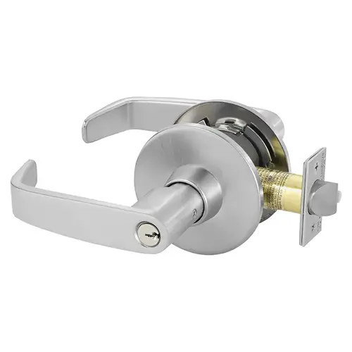 Entry Tubular Bored Lock Grade 1 with L Lever and L Rose and ASA Strike Satin Chrome Finish Entry Tubular Bored Lock Grade 1 with L Lever and L Rose and ASA Strike Satin Chrome Finish