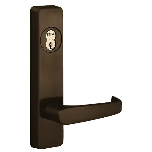 Right Hand Reverse Apex Narrow Style Key Retracting Latchbolt Trim with A Lever Oil Rubbed Bronze Finish Right Hand Reverse Apex Narrow Style Key Retracting Latchbolt Trim with A Lever Oil Rubbed Bronze Finish
